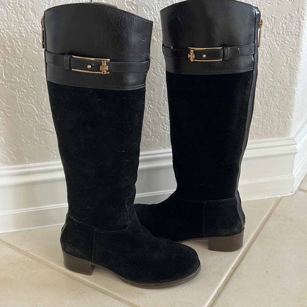 Tory Burch suede knee high boots